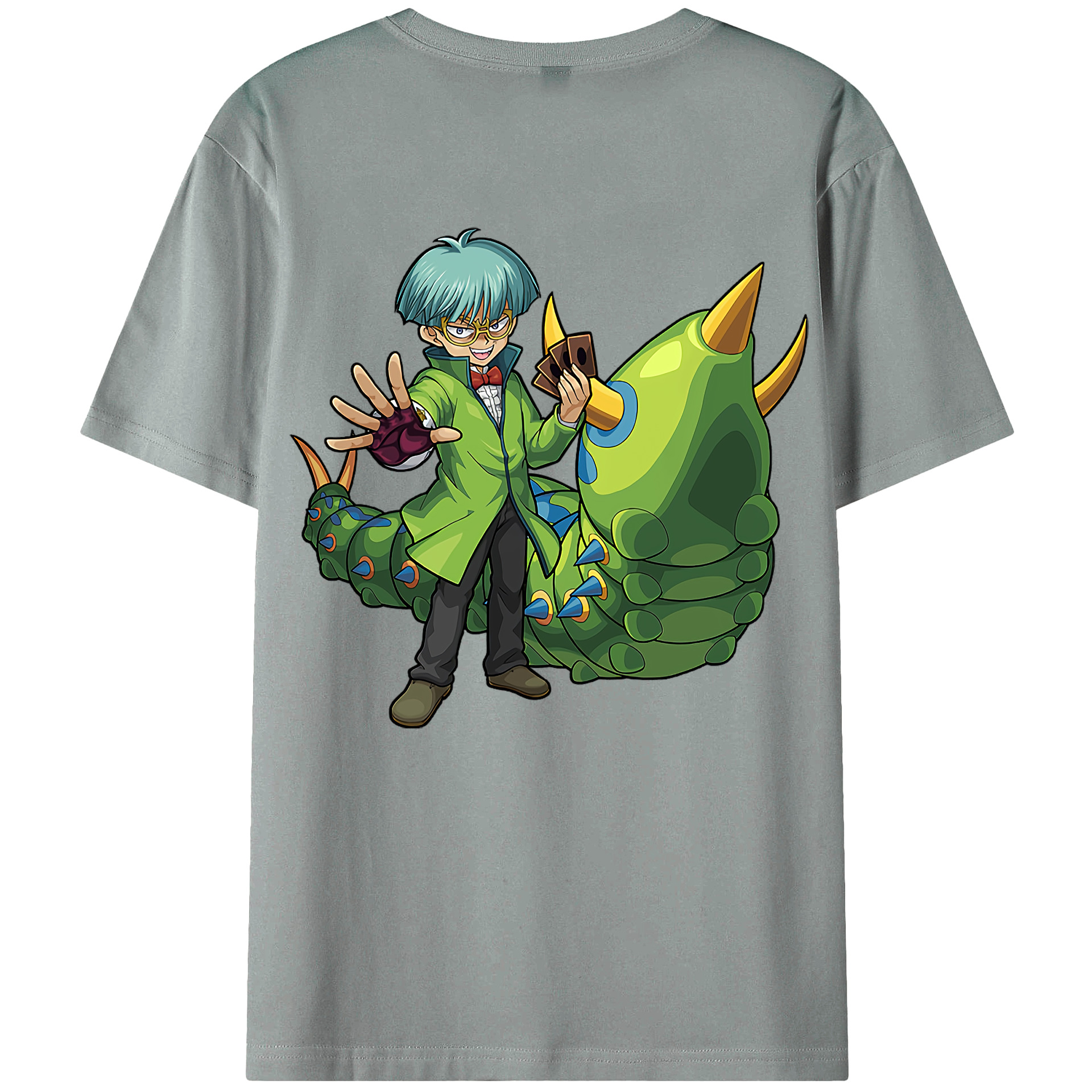 （画像用） 遊☆戯☆王 Yu-Gi-Oh! 綿100％ メンズ半袖Tシャツ（バックプリント） 通気性